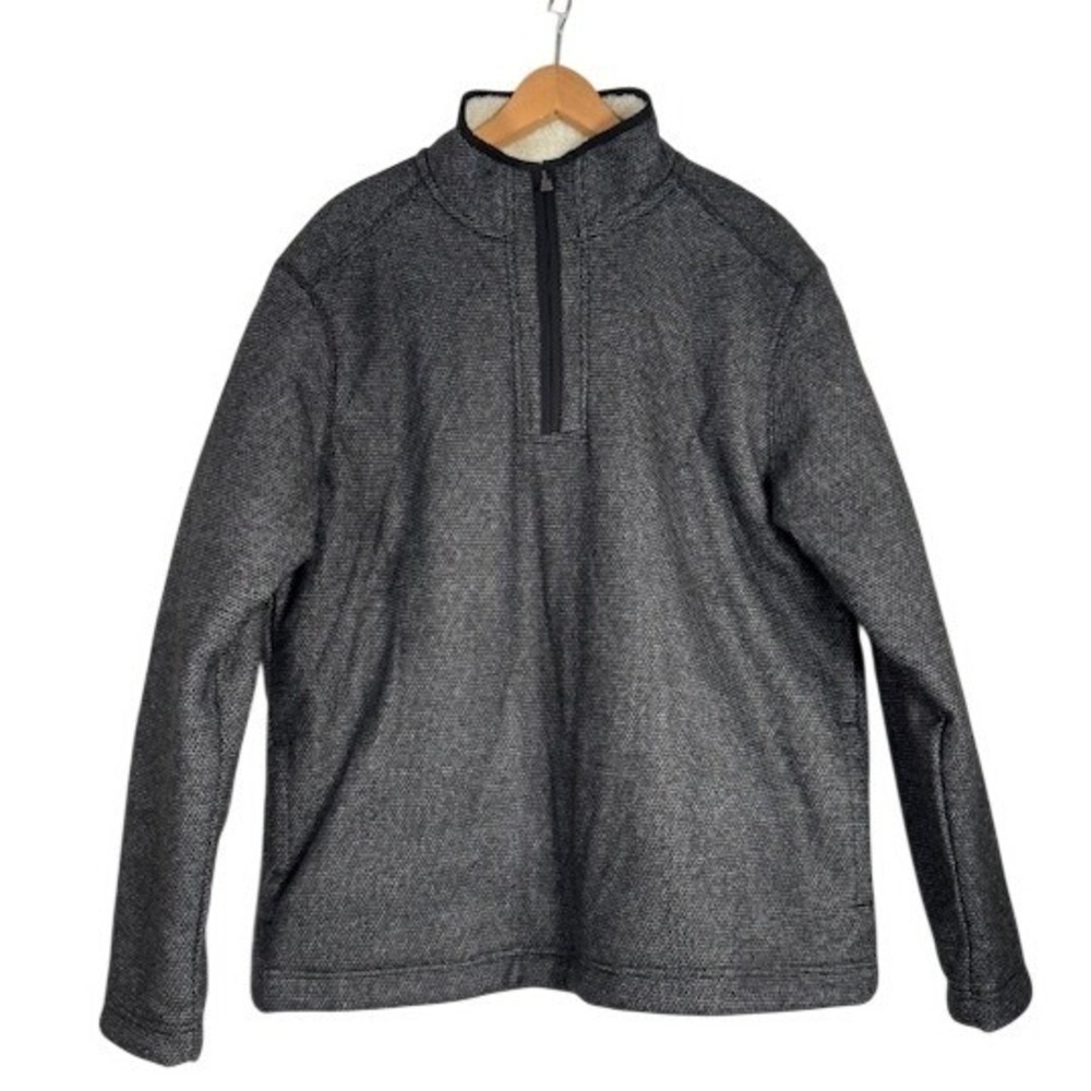 Orvis Mens Classic Collection‎ 1/4 Zip Sherpa Lined Pullover Sweater Size L G